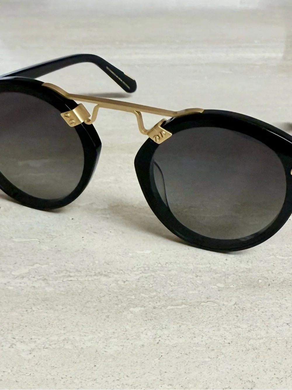 Krewe STL Nylon Black + Shadow 24K Polarized Sunglasses